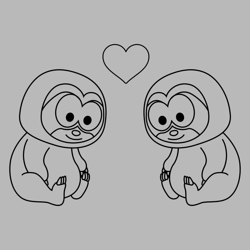 Sloth Comic Couple Love