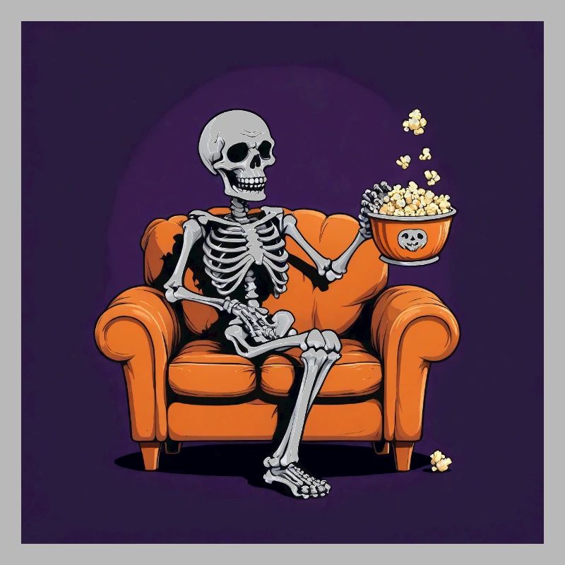 Skeleton Coach Popcorn Halloween Gift Funny