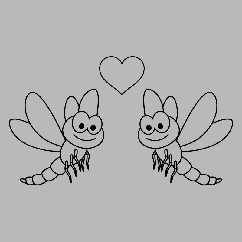 libellule comic couple amour