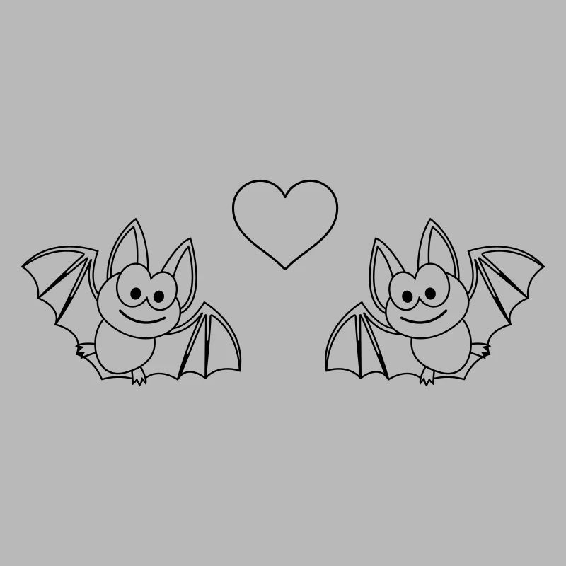 Fledermaus Comic Paar liebe