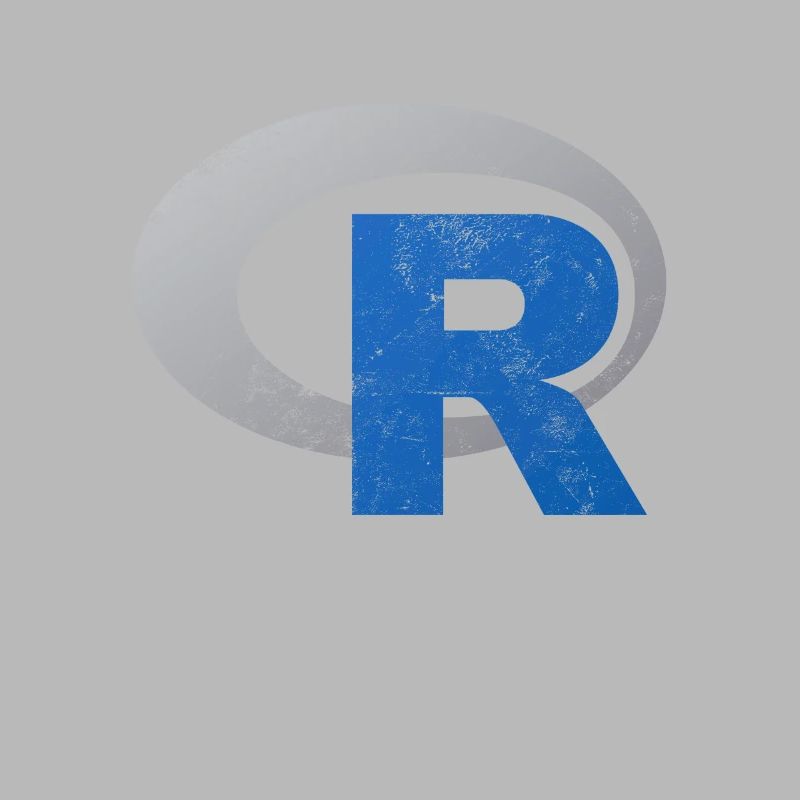 Programmation du logo R Design vieilli vieilli
