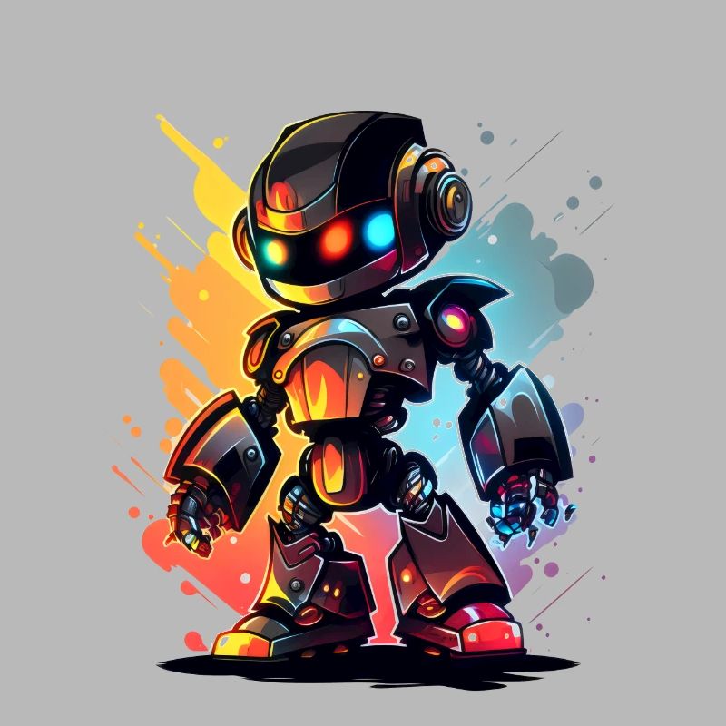 Retro Robot Cute Robotic Engineer Technology