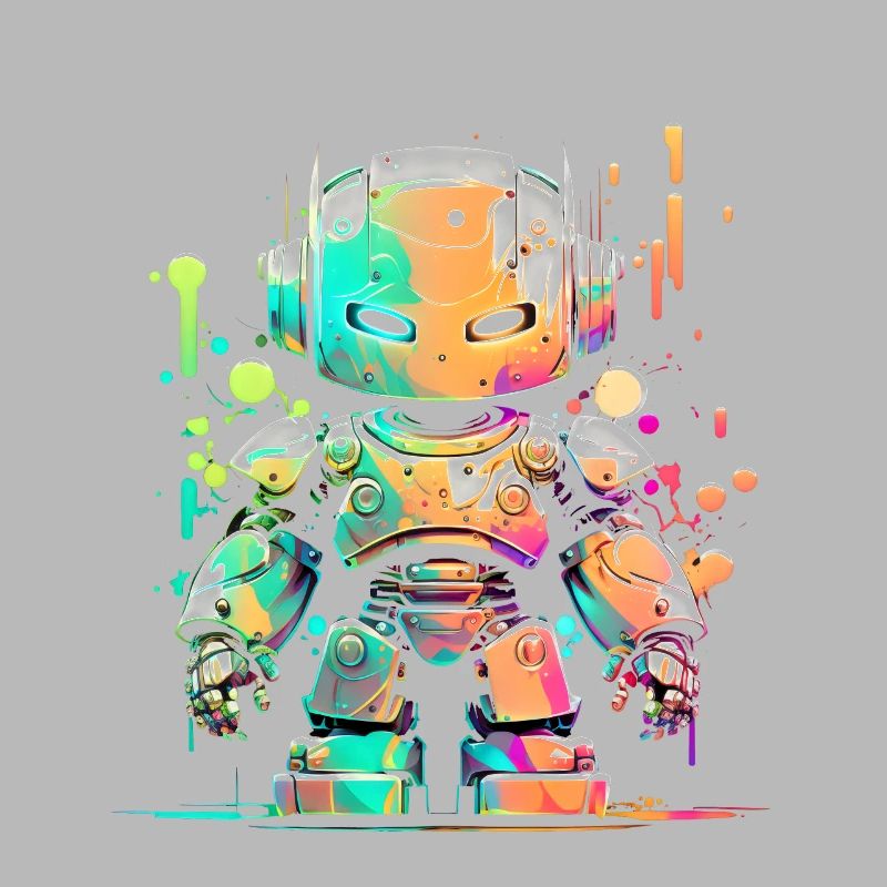 Retro Robot Cute Robotic Engineer Technology