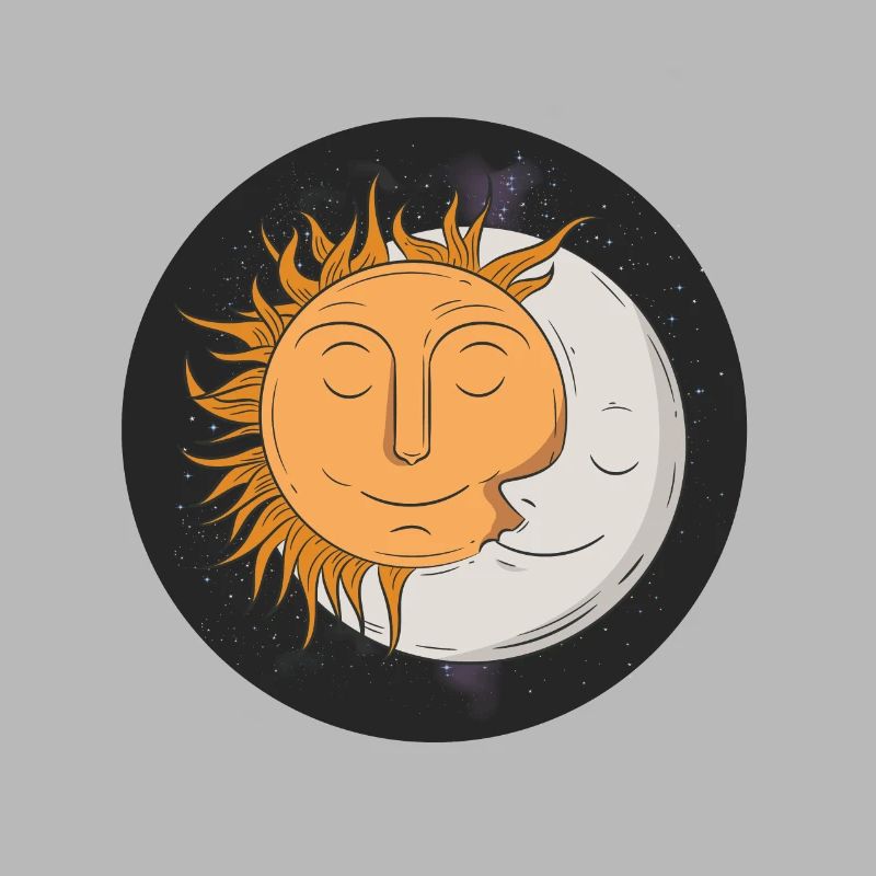 Moon and sun