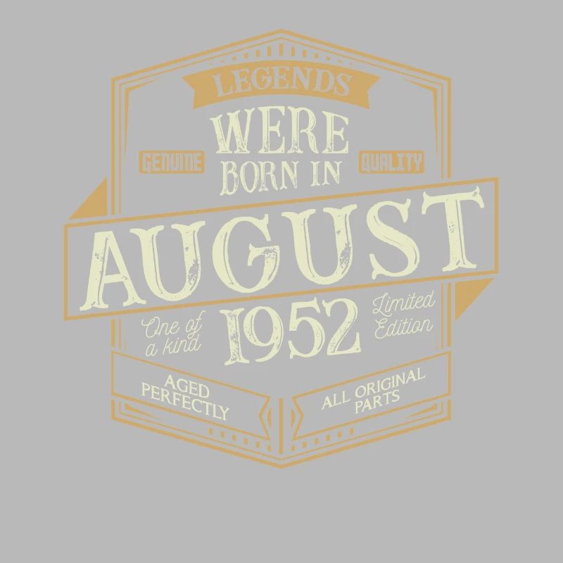 August 1952 Geburtstag Mann