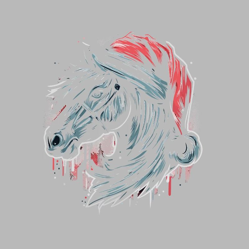 Weihnachten Pferd Pferdekopf Graffiti Style