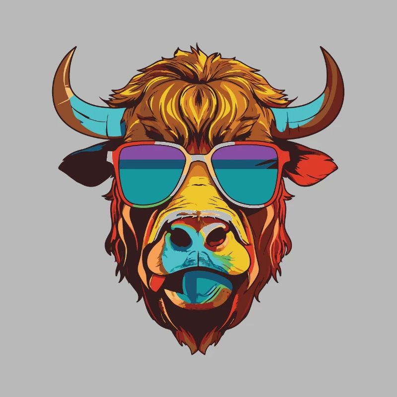 Bull Head Portrait Cool Taurus