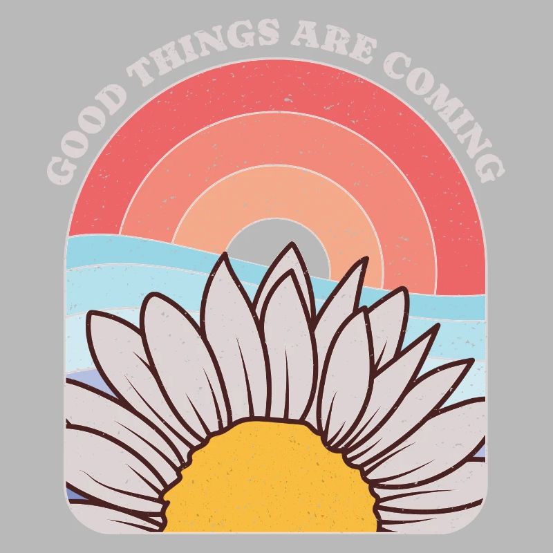 Gänseblümchen und Sonne Inspirierende Phrasengrafik