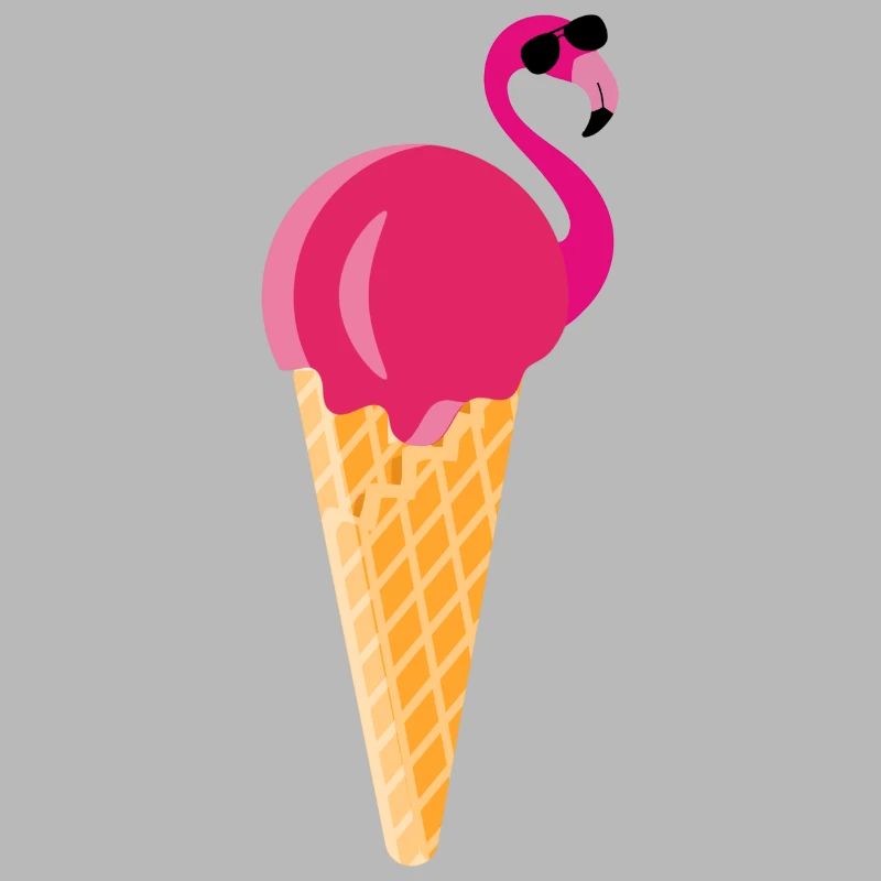 Ice cream Waffeleis Eiskugel Flamingo Eis