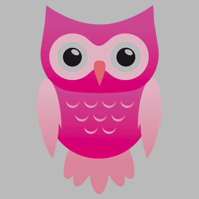 Comic Eule pink im Vector Design