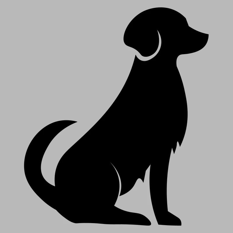 Dog vector shadow graphic. dog black shadow