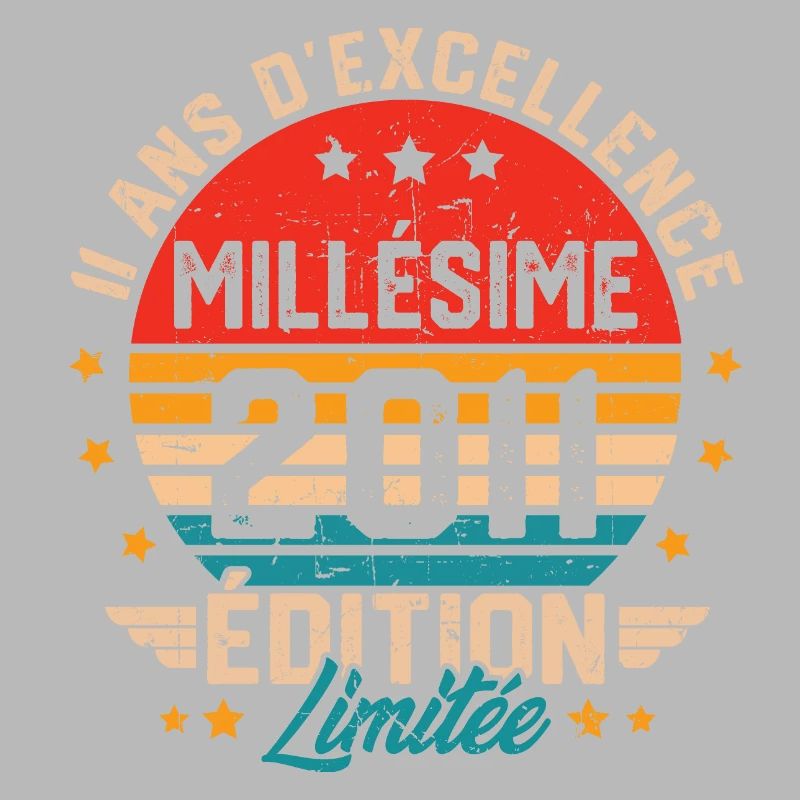 Cadeau d'anniversaire 11 ans millésime 2011