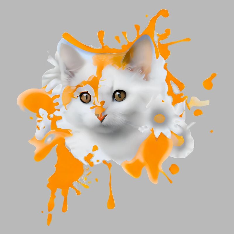 Chat fleuri