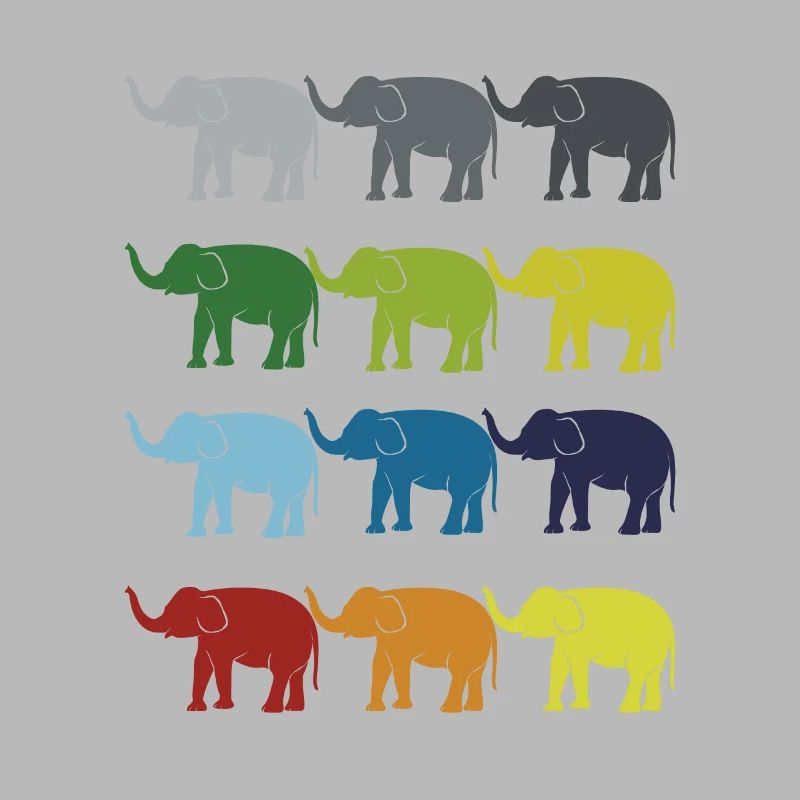 Néon Pop Art Retro Elephant Idée cadeau d’éléphant