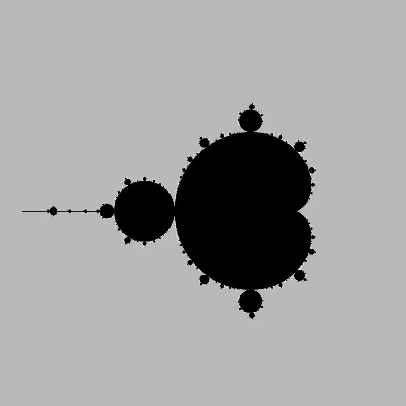 Fraktal The Mandelbrot Set Formule de maths en blanc