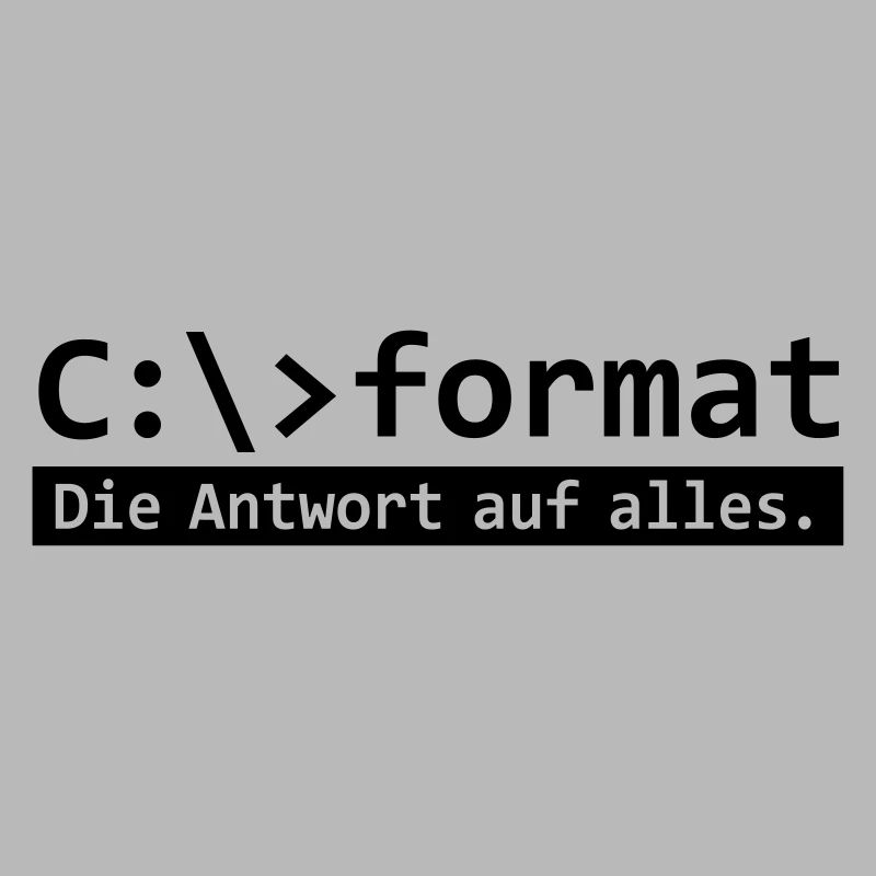 Format C - Formatierung Konsole Nerd Geek Retro