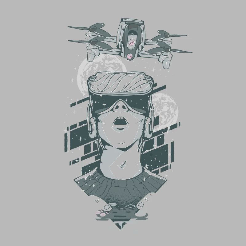 Drone operator, drone pilot with camera drone
