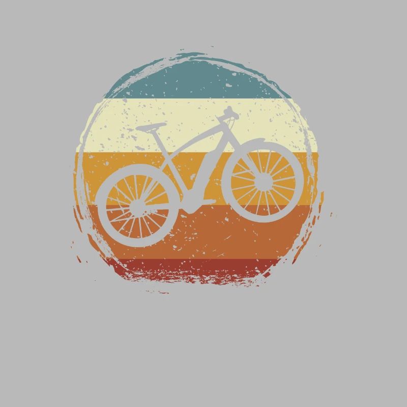 E-Bike, E-VTT, Retro coucher de soleil E-Biker