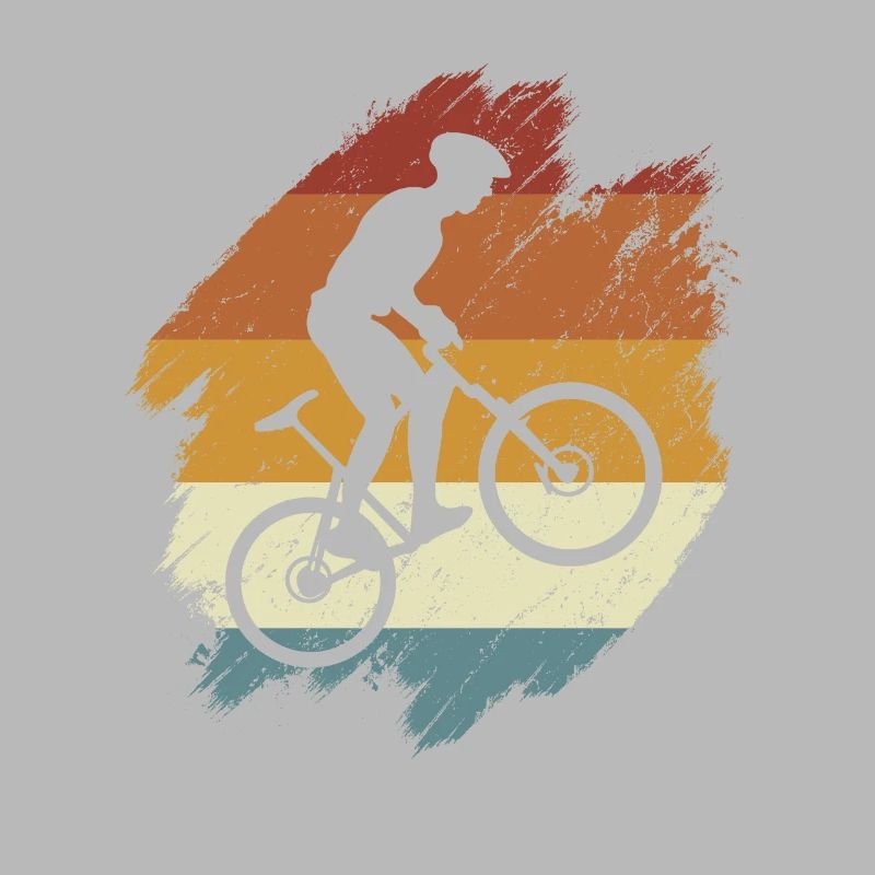 E-Bike, E-VTT, Retro coucher de soleil E-Biker