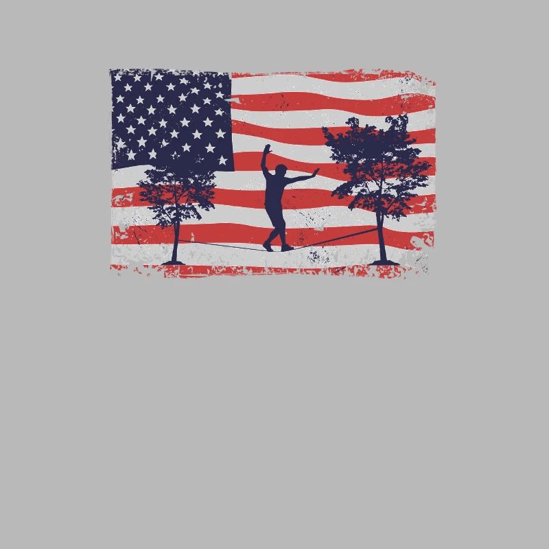 Slackline du drapeau américain