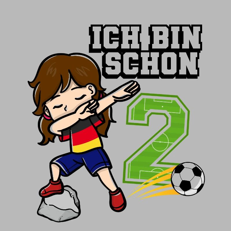Fußball Mädchen Ich bin schon 2 Geburtstag