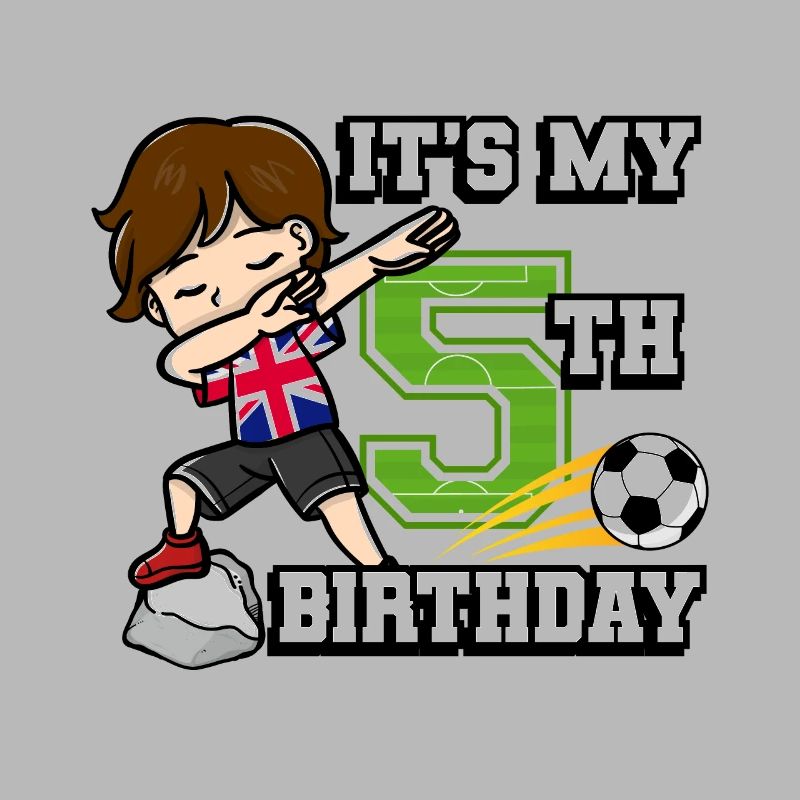 Soccer Boy C’est mon drapeau du 5e anniversaire