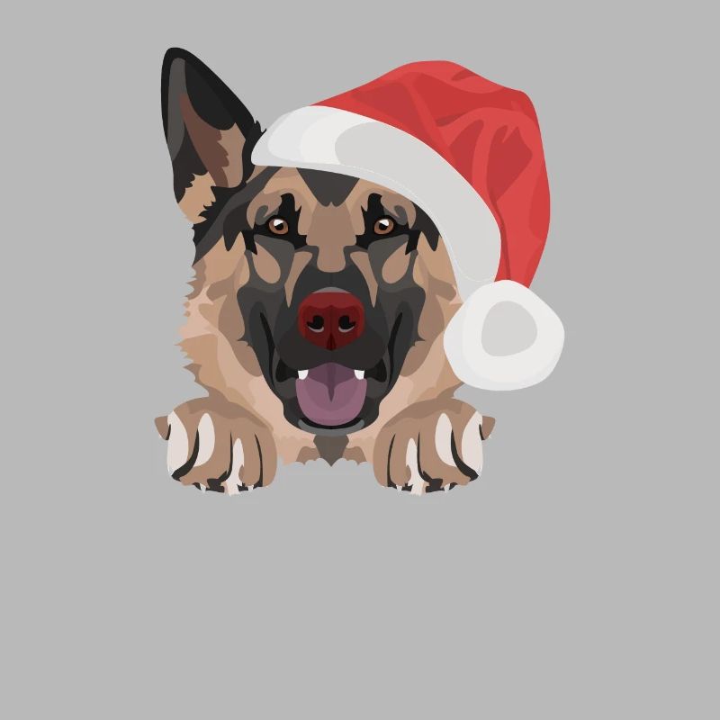 German Shepherd Merry Christmas