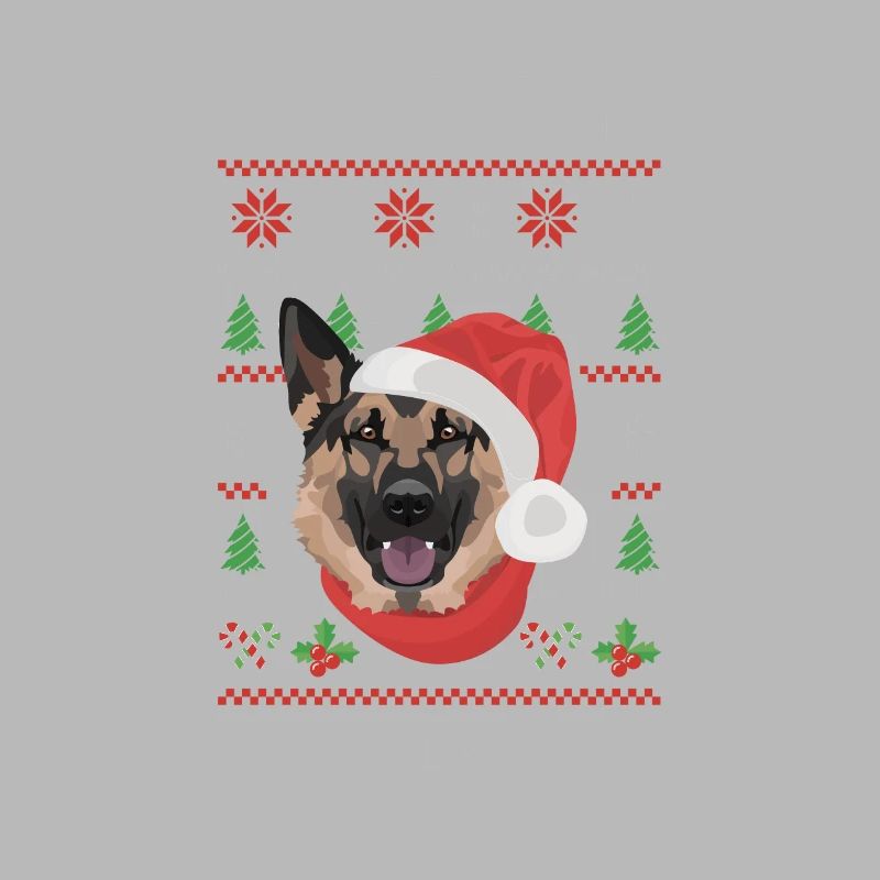 German Shepherd Merry Christmas