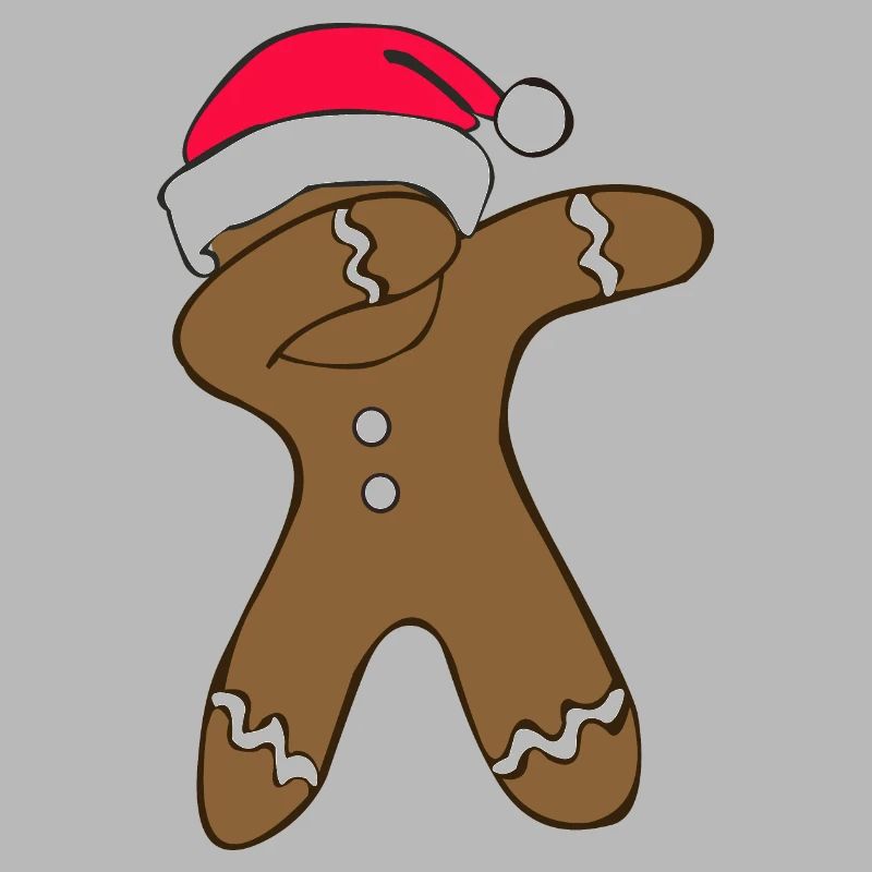 dabbing gingerbread man for Christmas as a gift