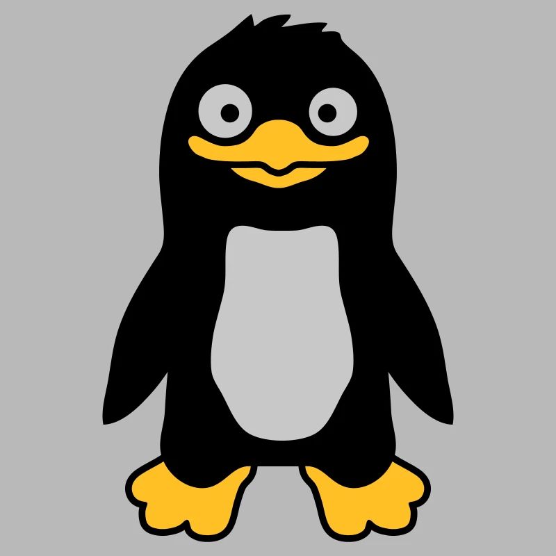 Lustiger ulkiger Pinguin grinst