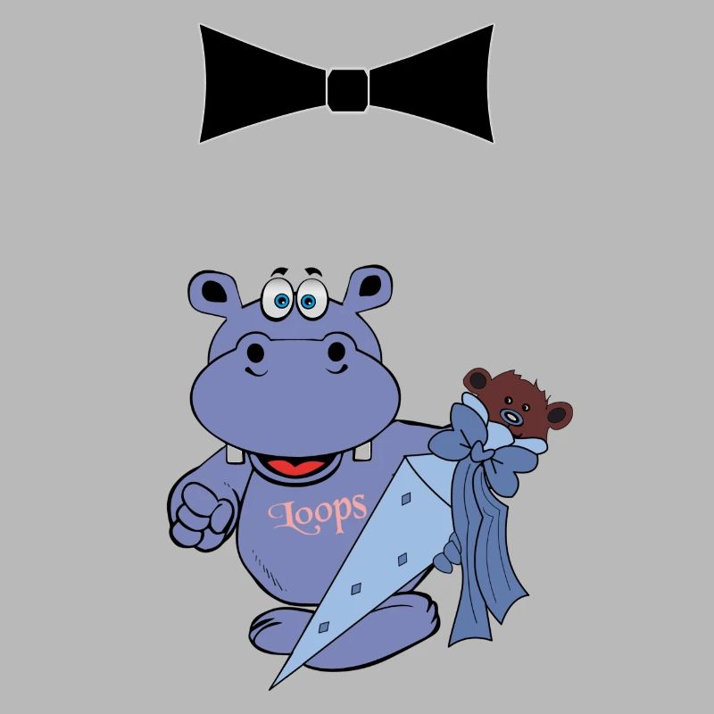 hippo nilpferd einschulung einschulungstüte schule