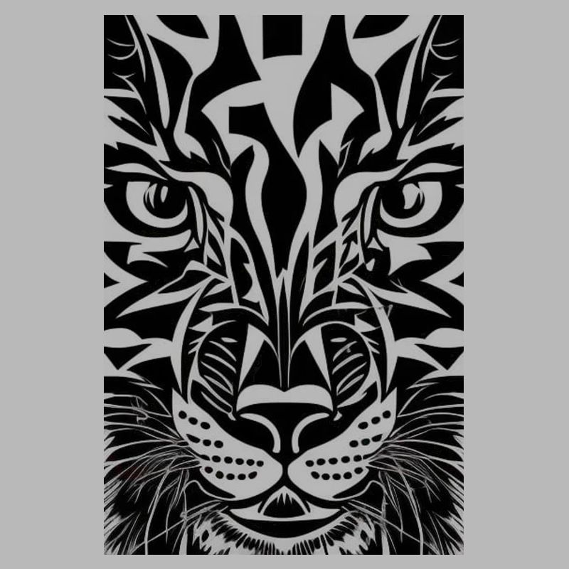 Tiger abstract black and white