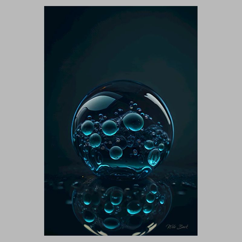 Bubbles in a bubble cyan 1