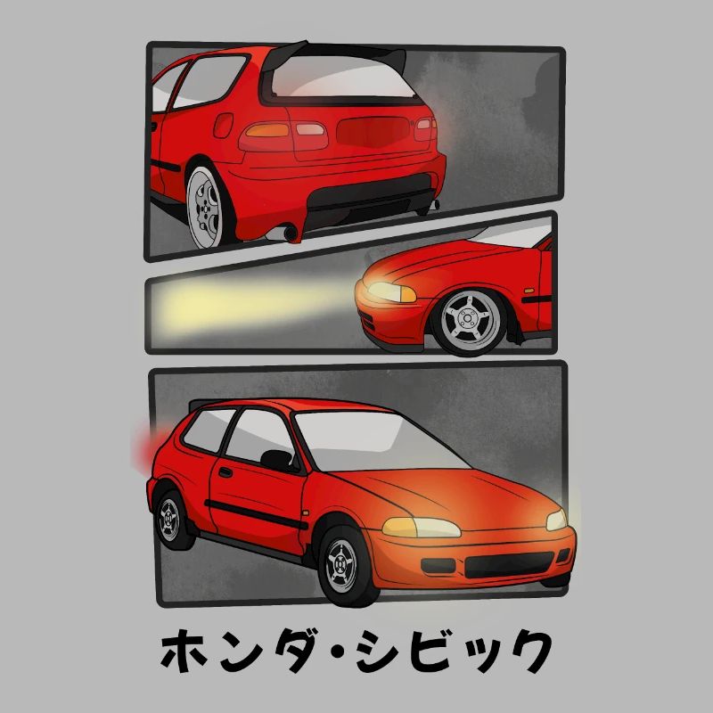 MAGMA RED CAR COMIC / HATCHBACK