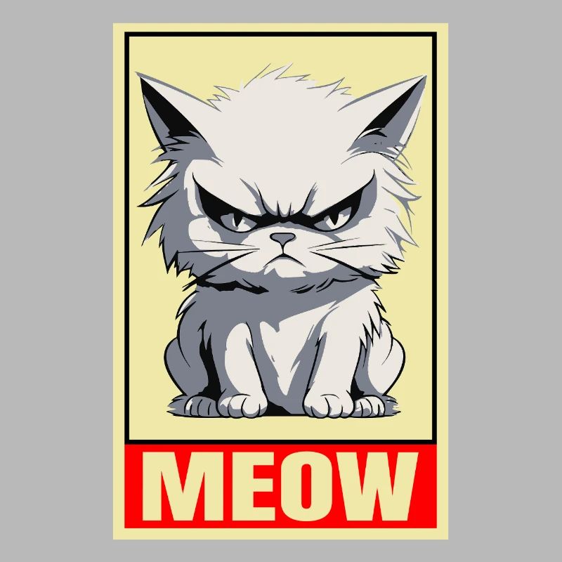 Cat Meow Grumpy Grumpy Grumpy Funny