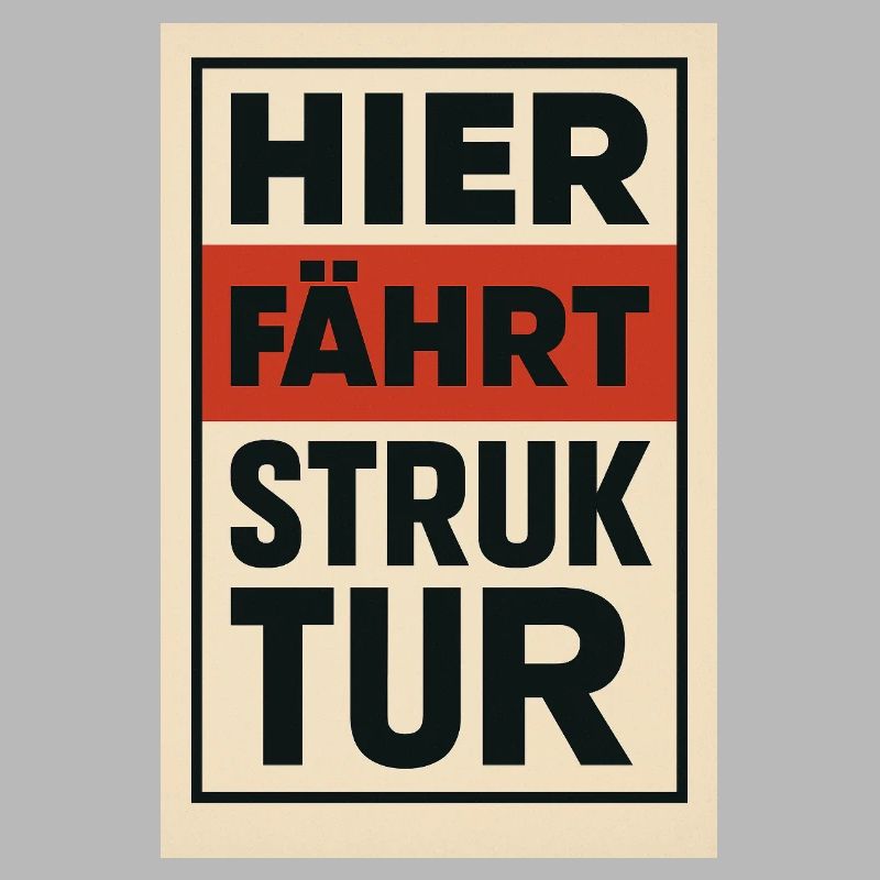Affiche Here Drives Structure des années 1930
