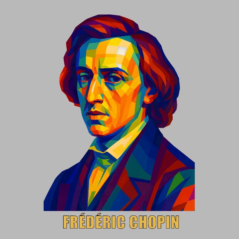 WPAP Polygon Portrait Frederic Chopin Composer
