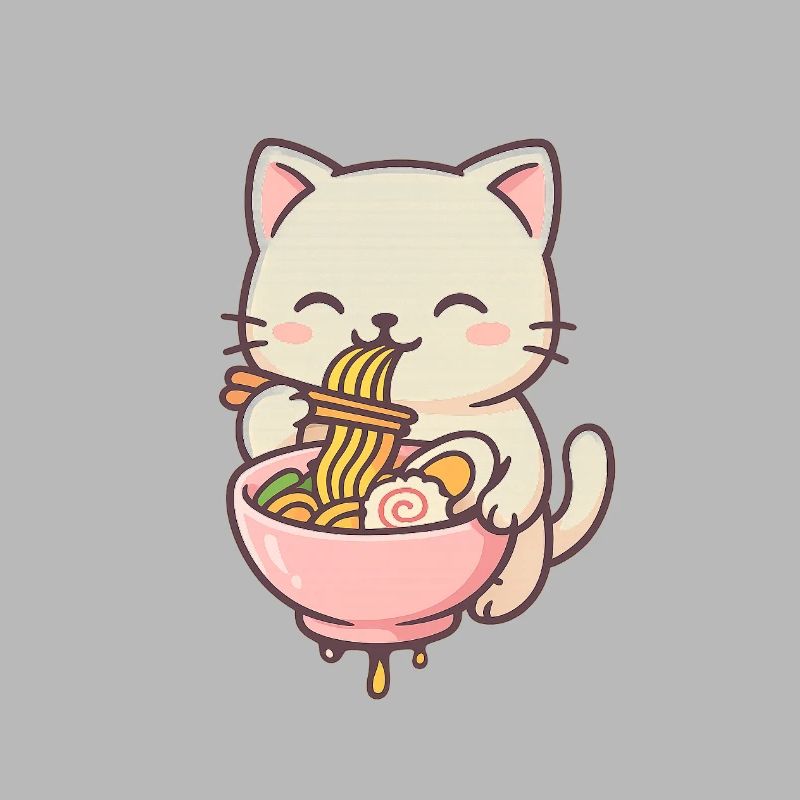 Chats mignons avec conception de salade de pâtes