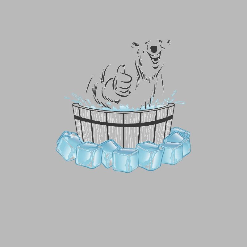 Winterbader Eisbär Eisbaden Eisbad Spruch