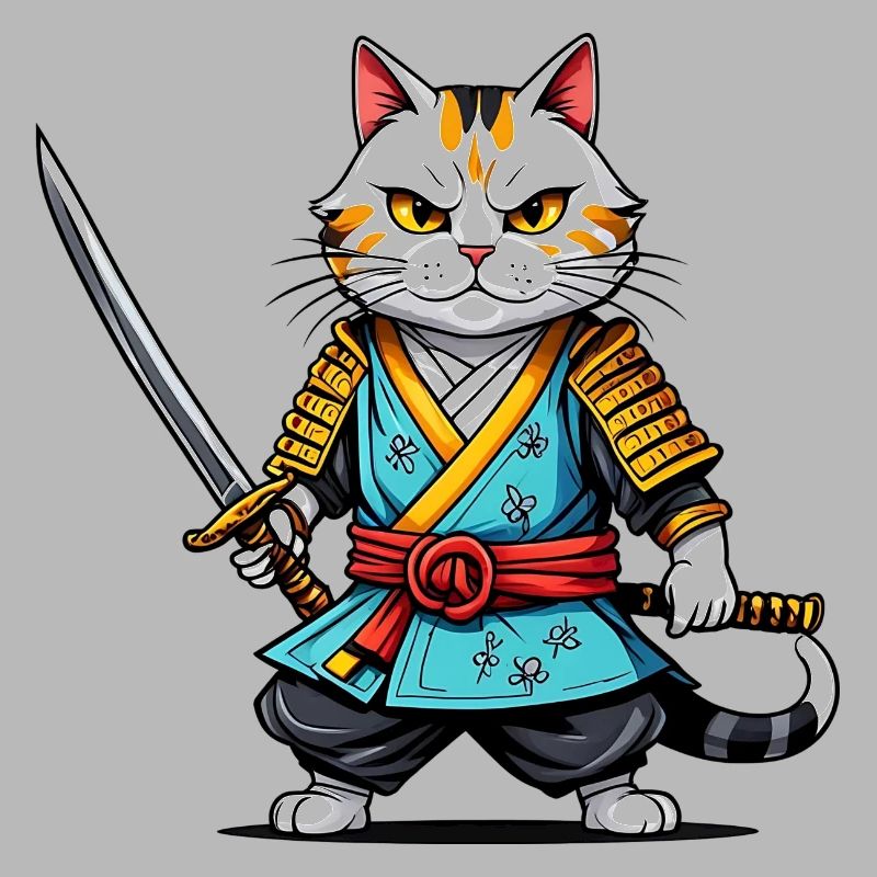 Chat samouraï