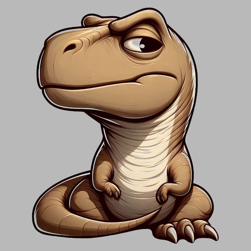 Skeptical curious T-Rex dinosaur