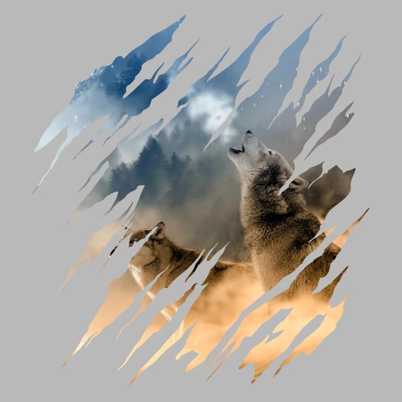 Wolf Scratch Marks Claws Wild Wolves Wilderness Howl