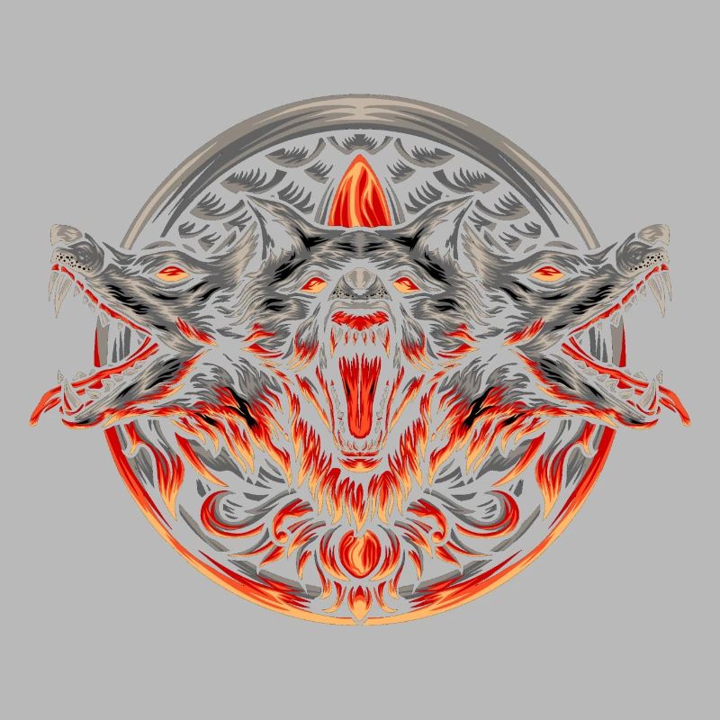 Wolf Head Cerberus Mythical Greek Creatures