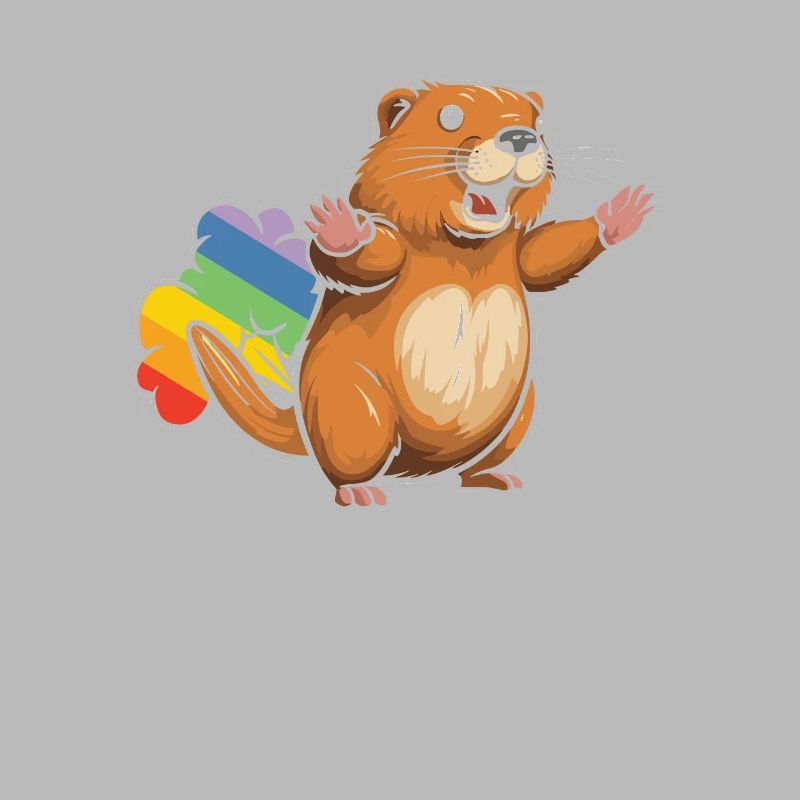 Biber Witzig Regenbogenfurz