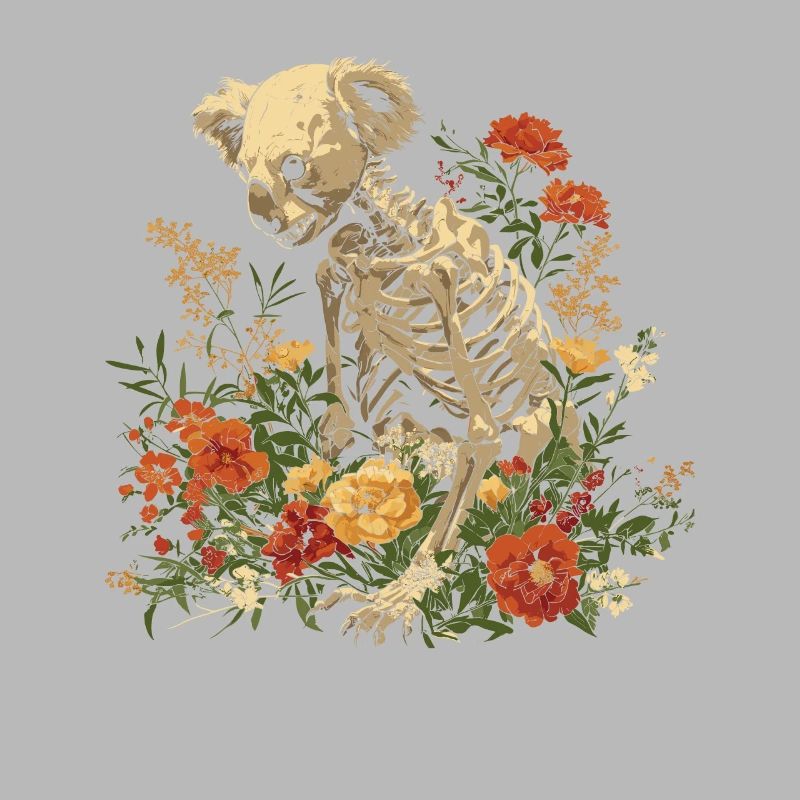 Koala Ours Fleur Squelette Fleur Animal