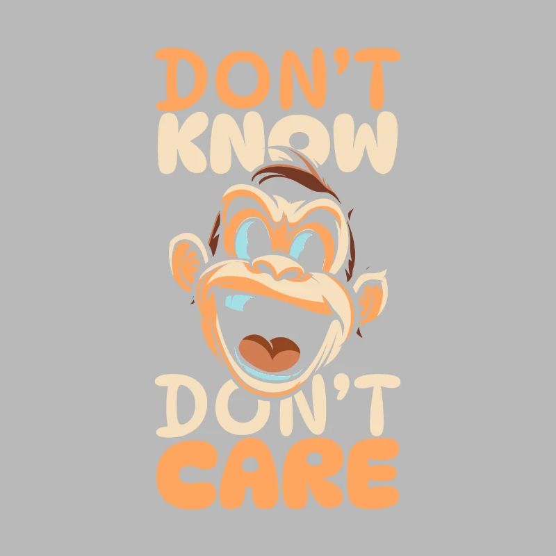 Monkey Funny Don't Know Don't Care