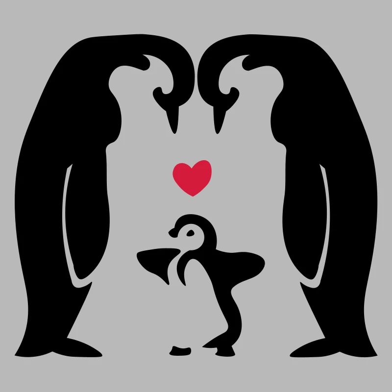 Geschenkidee Pinguinfamilie - Pinguine mit Baby