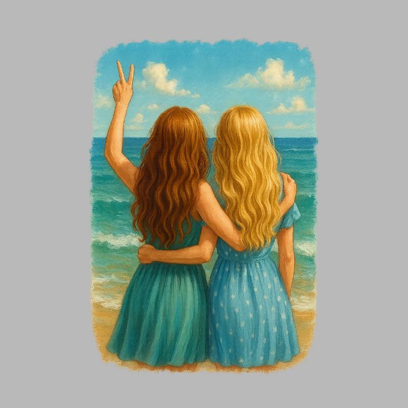 Copines au bord de la mer Design