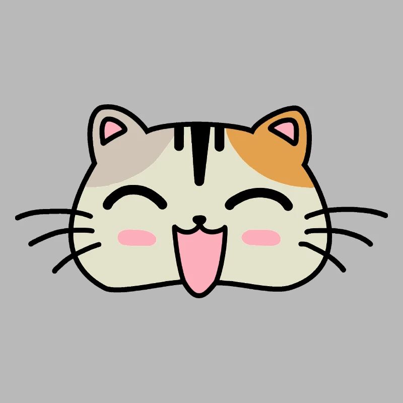 Cat face laughter