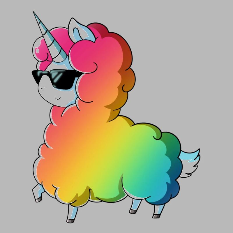 Fluffy Regenbogen Einhorn